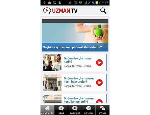 UZMANTV for Android - Download the APK from Habererciyes